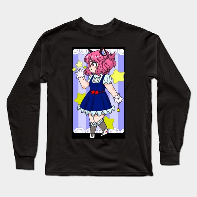 Neko Maid girl Long Sleeve T-Shirt by PotakuArts